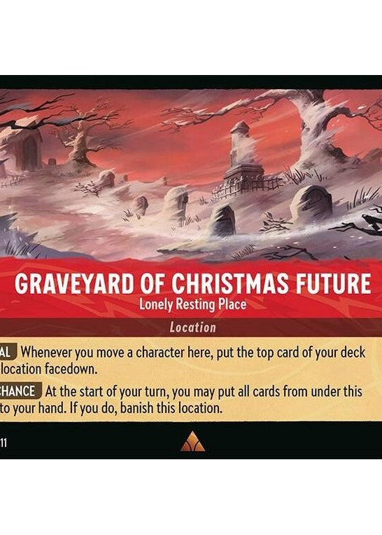 Graveyard of Christmas Future - Lonely Resting Place - 135/204 Rare Disney Lorcana card from Winterspell, Near Mint Normal