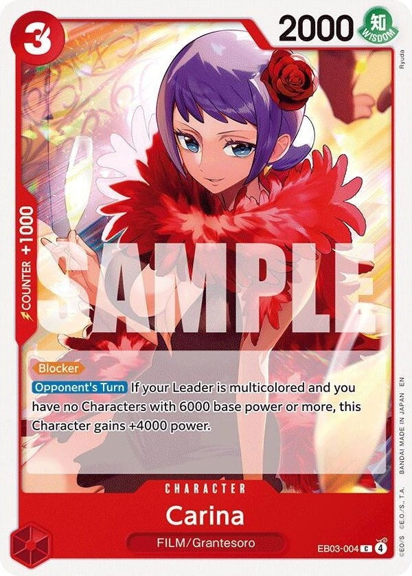 Carina - EB03-004 C One Piece Card Game Singles card from Extra Booster: One Piece Heroines Edition, Near Mint Normal
