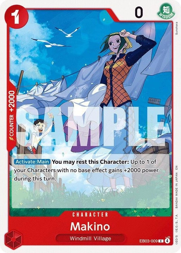 Makino - EB03-009 C One Piece Card Game Singles card from Extra Booster: One Piece Heroines Edition, Near Mint Normal
