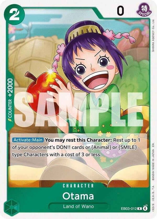 Otama - EB03-012 R One Piece Card Game Singles card from Extra Booster: One Piece Heroines Edition, Near Mint Foil