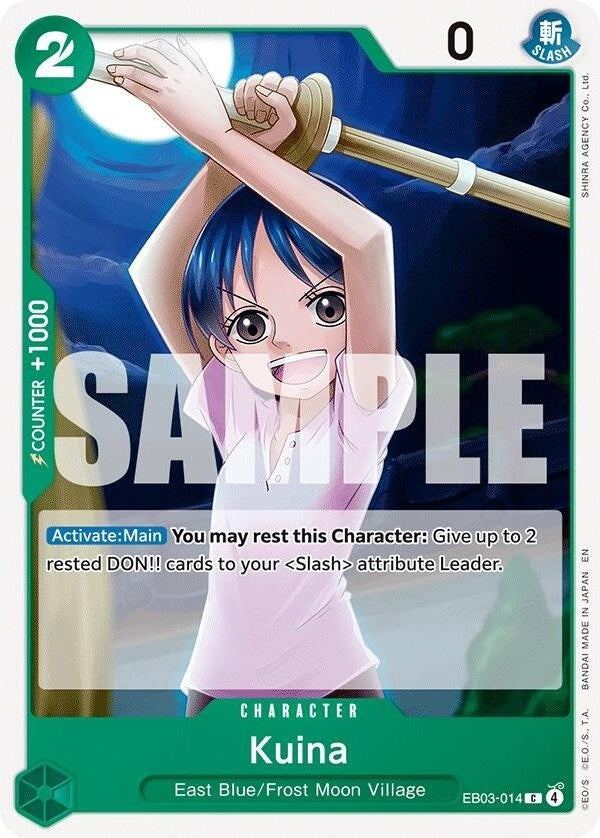 Kuina - EB03-014 C One Piece Card Game Singles card from Extra Booster: One Piece Heroines Edition, Near Mint Normal