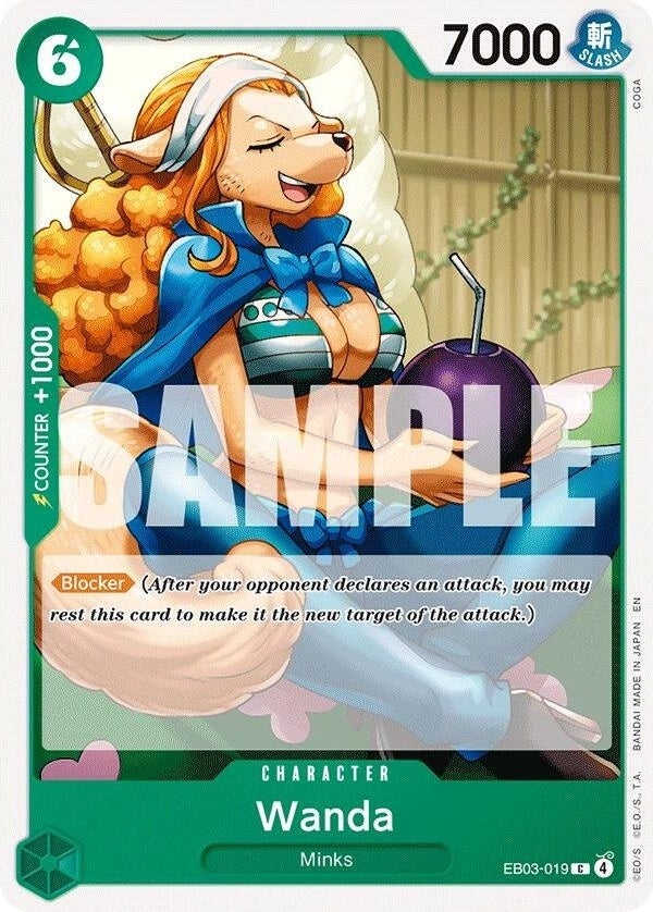 Wanda - EB03-019 C One Piece Card Game Singles card from Extra Booster: One Piece Heroines Edition, Near Mint Normal