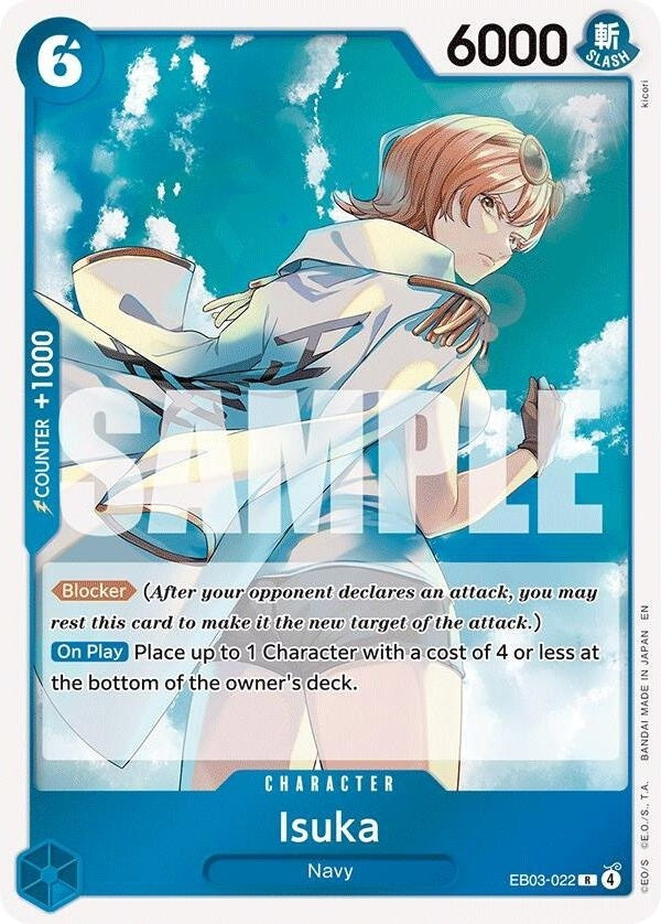 Isuka - EB03-022 R One Piece Card Game Singles card from Extra Booster: One Piece Heroines Edition, Near Mint Foil