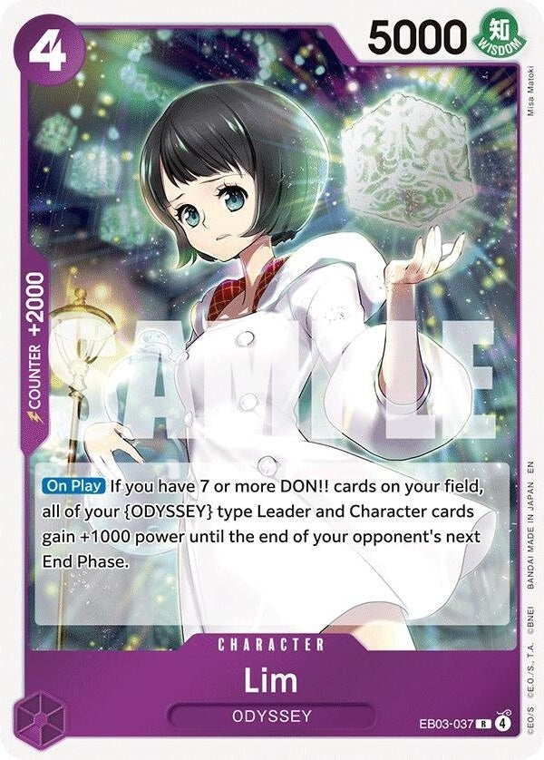 Lim - EB03-037 R One Piece Card Game Singles card from Extra Booster: One Piece Heroines Edition, Near Mint Foil