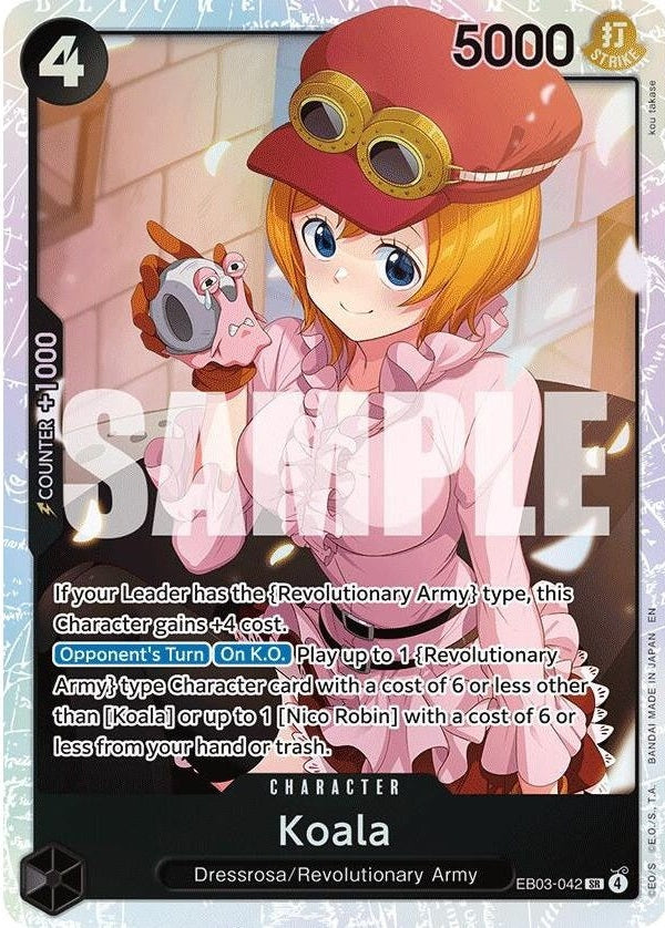 Koala - EB03-042 SR One Piece Card Game Singles card from Extra Booster: One Piece Heroines Edition, Near Mint Foil