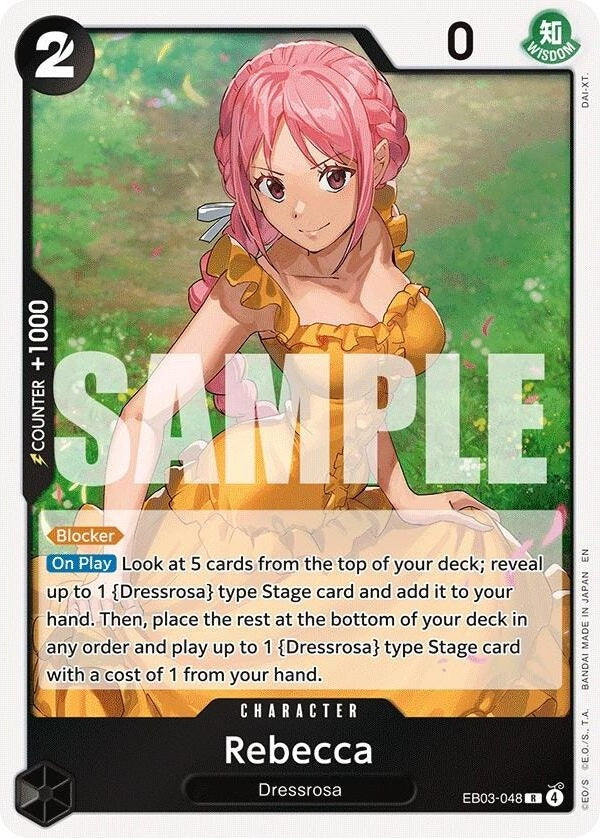 Rebecca - EB03-048 R One Piece Card Game Singles card from Extra Booster: One Piece Heroines Edition, Near Mint Foil