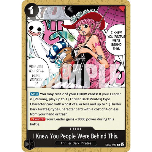 I Knew You People Were Behind This.