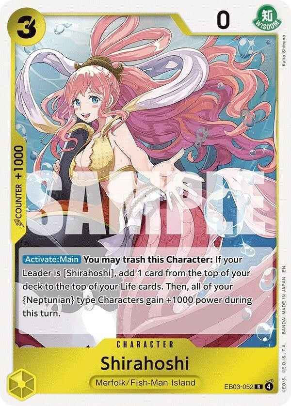 Shirahoshi - EB03-052 R One Piece Card Game Singles card from Extra Booster: One Piece Heroines Edition, Near Mint Foil