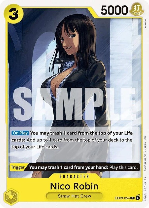 Nico Robin (054) - EB03-054 C One Piece Card Game Singles card from Extra Booster: One Piece Heroines Edition, Near Mint Normal