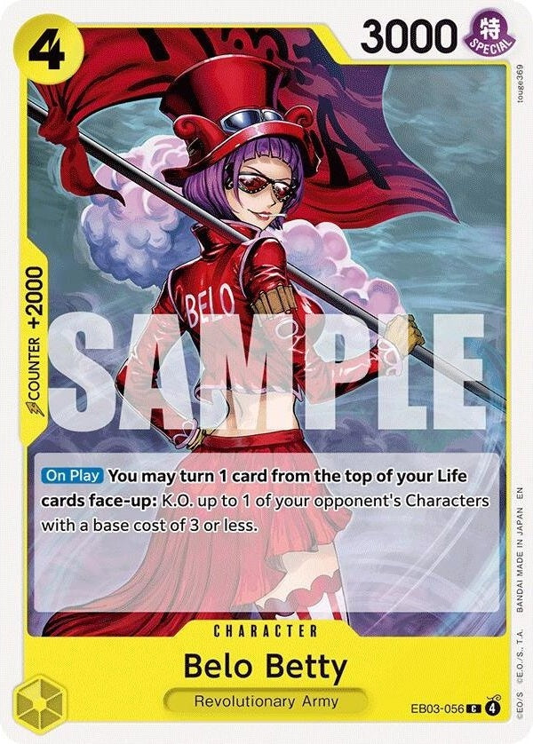 Belo Betty - EB03-056 C One Piece Card Game Singles card from Extra Booster: One Piece Heroines Edition, Near Mint Normal