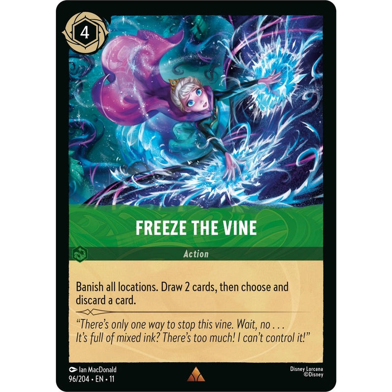 Freeze the Vine - 96/204 Rare Disney Lorcana card from Winterspell, Near Mint Normal