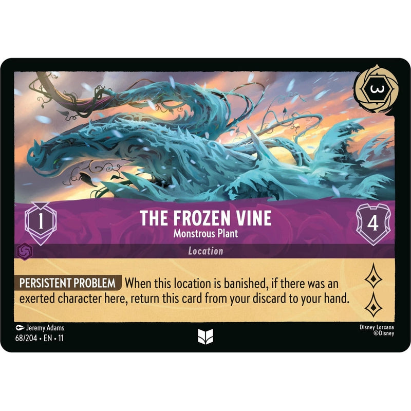 The Frozen Vine - Monstrous Plant - 68/204 Uncommon Disney Lorcana card from Winterspell, Near Mint Normal