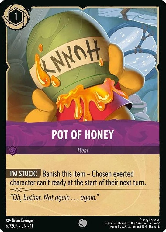Pot of Honey - 67/204 Common Disney Lorcana card from Winterspell, Near Mint Normal