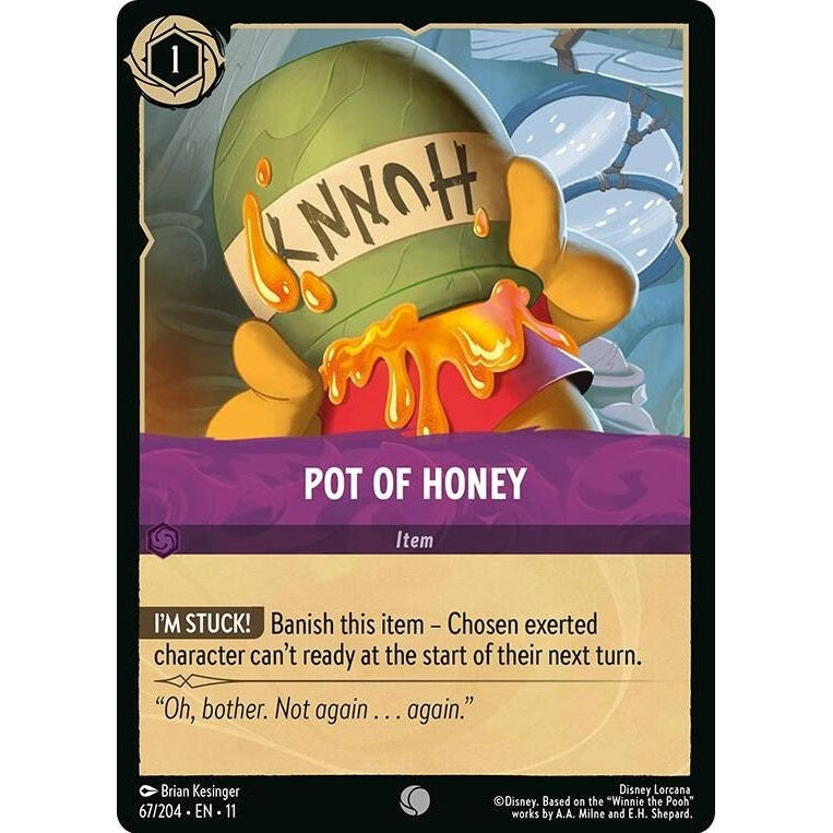 Pot of Honey - 67/204 Common Disney Lorcana card from Winterspell, Near Mint Normal