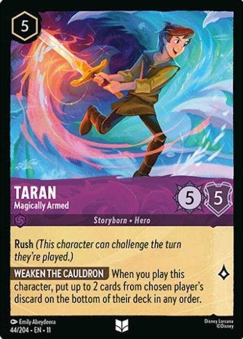 Taran - Magically Armed - 44/204 Uncommon Disney Lorcana card from Winterspell, Near Mint Normal