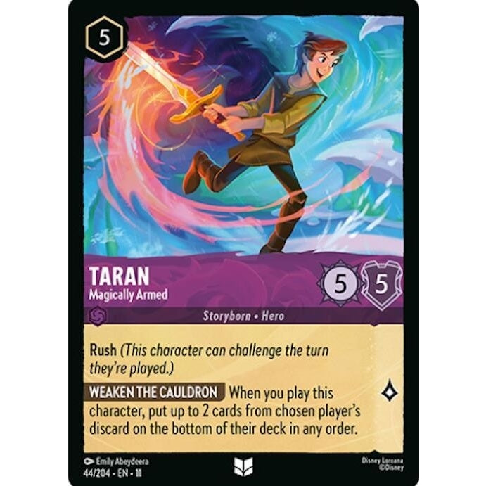 Taran - Magically Armed - 44/204 Uncommon Disney Lorcana card from Winterspell, Near Mint Normal