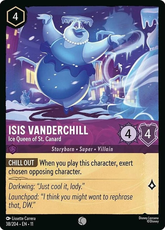 Isis Vanderchill - Ice Queen of St. Canard - 38/204 Common Disney Lorcana card from Winterspell, Near Mint Normal