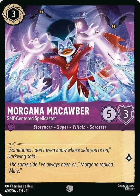 Morgana Macawber - Self-Centered Spellcaster - 40/204 Common Disney Lorcana card from Winterspell, Near Mint Normal