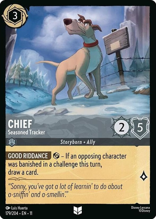 Chief - Seasoned Tracker - 179/204 Uncommon Disney Lorcana card from Winterspell, Near Mint Normal