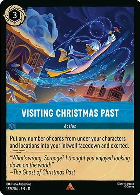 Visiting Christmas Past - 162/204 Rare Disney Lorcana card from Winterspell, Near Mint Normal