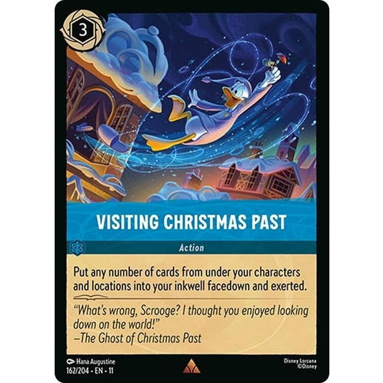 Visiting Christmas Past - 162/204 Rare Disney Lorcana card from Winterspell, Near Mint Normal