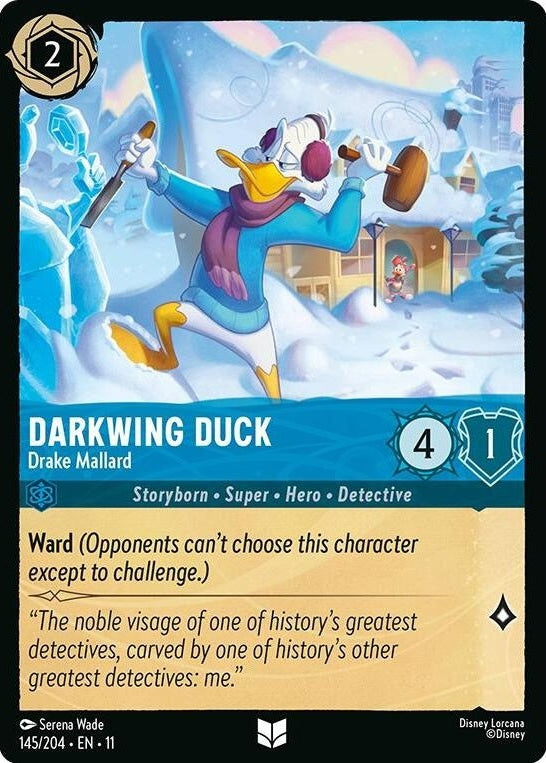 Darkwing Duck - Drake Mallard - 145/204 Uncommon Disney Lorcana card from Winterspell, Near Mint Normal