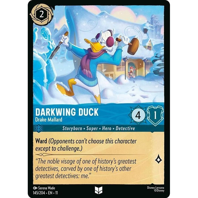 Darkwing Duck - Drake Mallard - 145/204 Uncommon Disney Lorcana card from Winterspell, Near Mint Normal