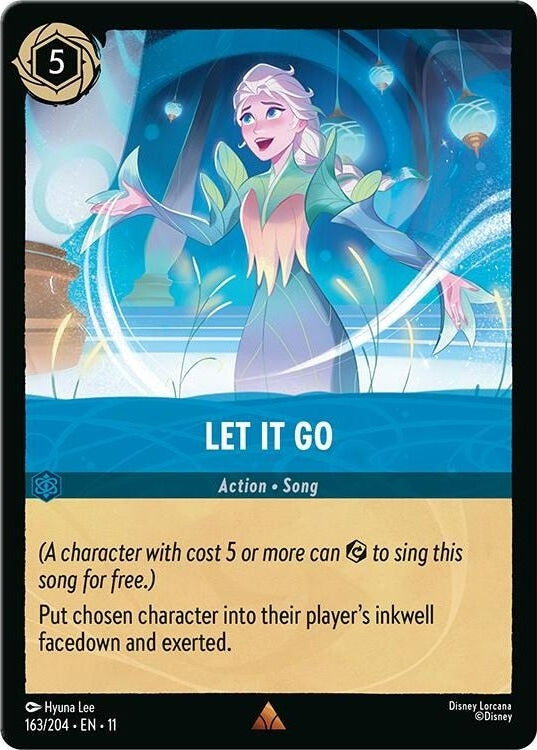 Let It Go - 163/204 Rare Disney Lorcana card from Winterspell, Near Mint Normal