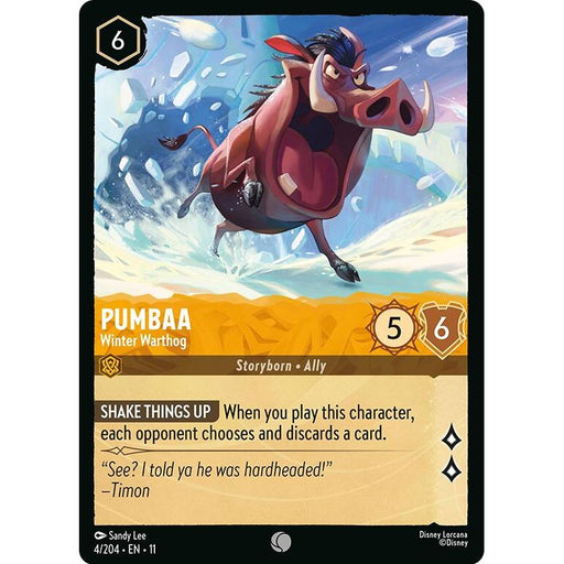 Pumbaa - Winter Warthog