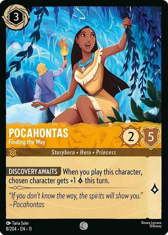 Pocahontas - Finding the Way - 8/204 Common Disney Lorcana card from Winterspell, Near Mint Normal