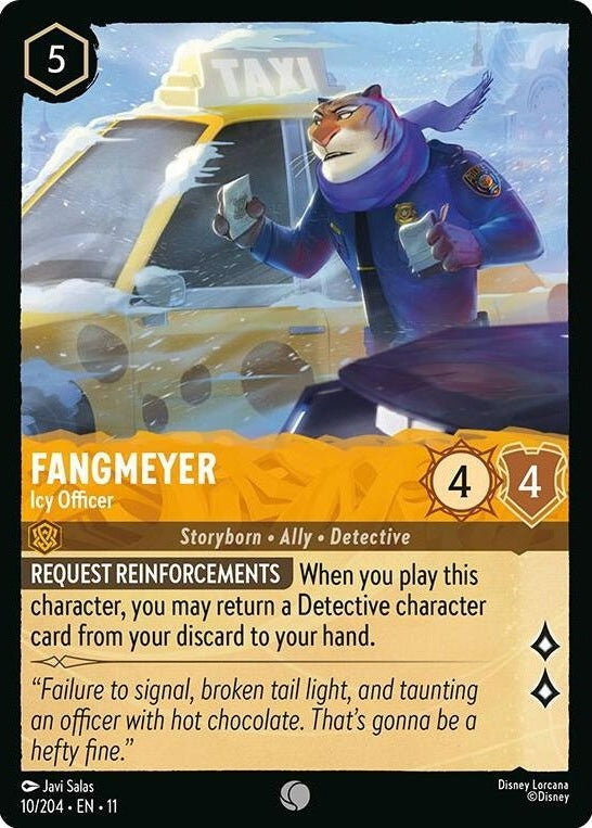 Fangmeyer - Icy Officer - 10/204 Common Disney Lorcana card from Winterspell, Near Mint Normal