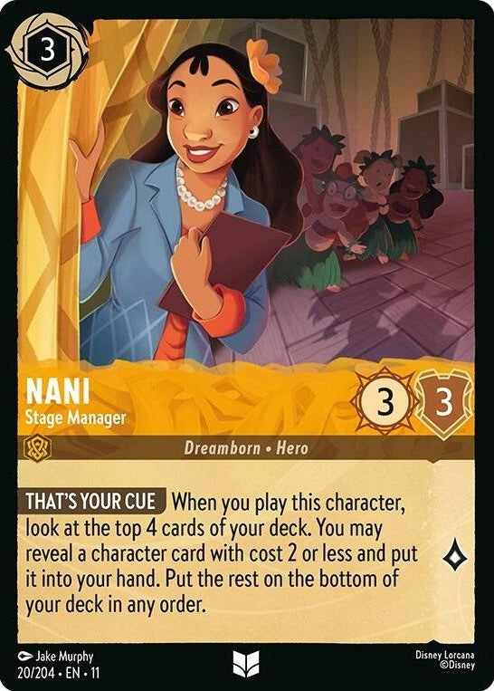 Nani - Stage Manager - 20/204 Uncommon Disney Lorcana card from Winterspell, Near Mint Normal