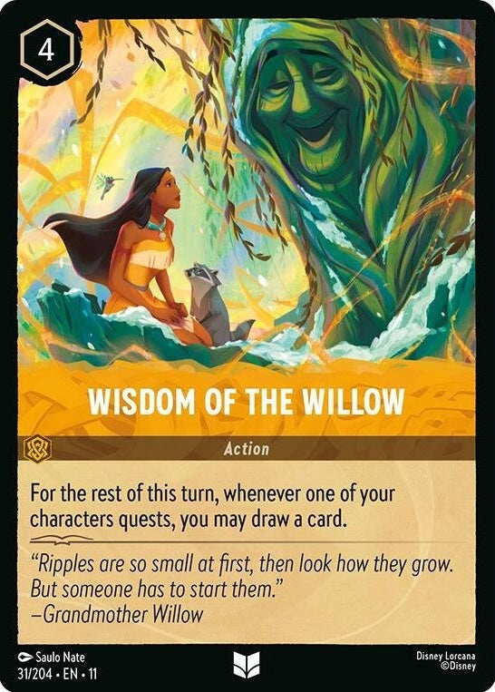Wisdom of the Willow - 31/204 Uncommon Disney Lorcana card from Winterspell, Near Mint Normal