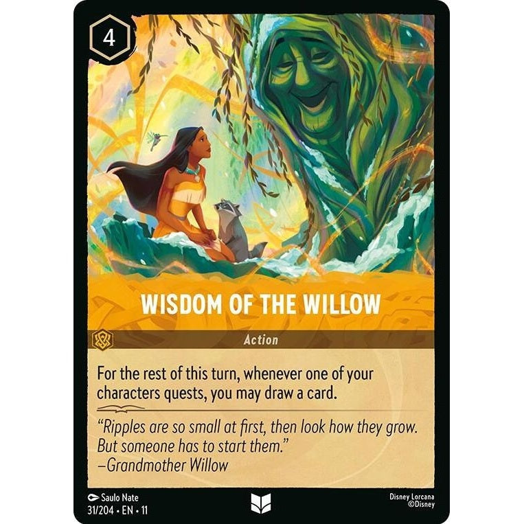 Wisdom of the Willow - 31/204 Uncommon Disney Lorcana card from Winterspell, Near Mint Normal