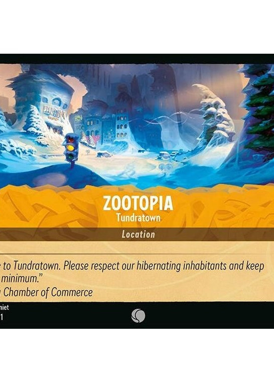 Zootopia - Tundratown - 34/204 Common Disney Lorcana card from Winterspell, Near Mint Normal