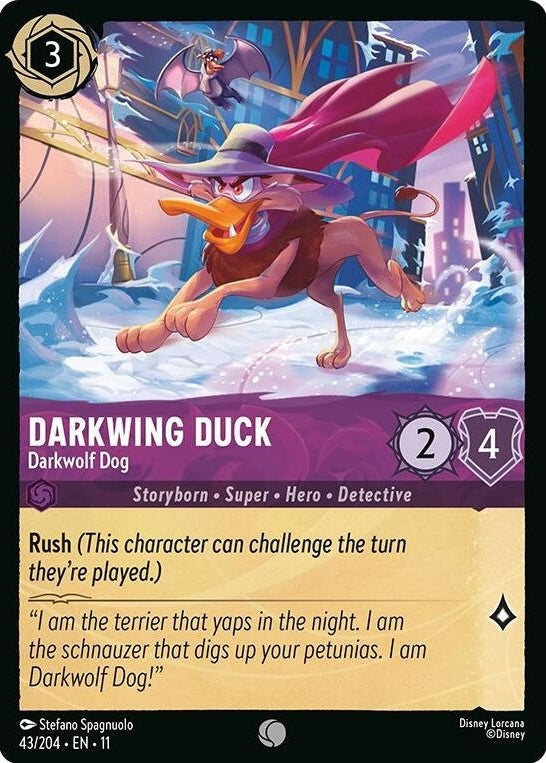 Darkwing Duck - Darkwolf Dog - 43/204 Common Disney Lorcana card from Winterspell, Near Mint Normal