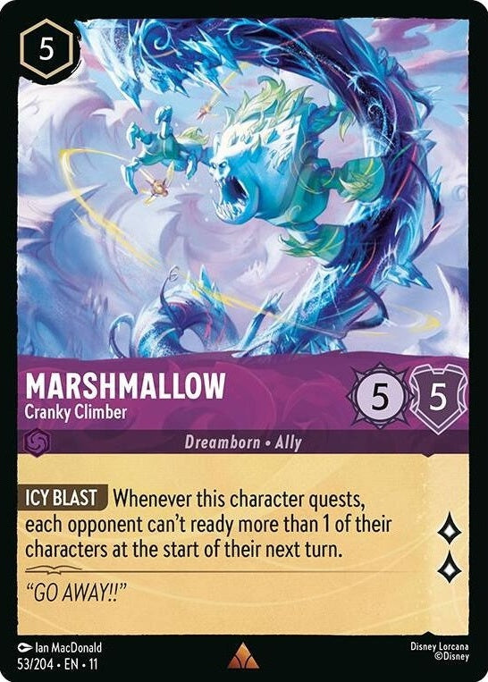 Marshmallow - Cranky Climber - 53/204 Rare Disney Lorcana card from Winterspell, Near Mint Normal