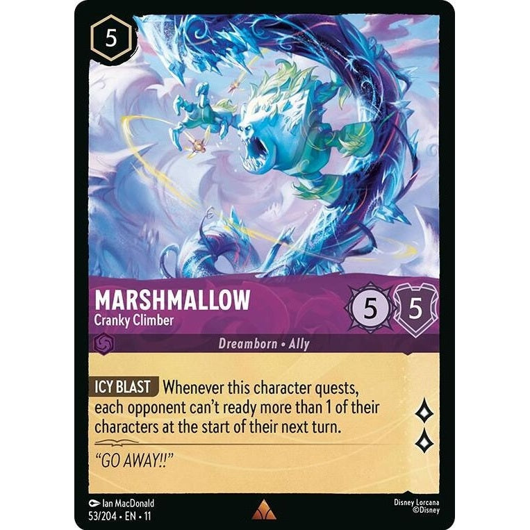 Marshmallow - Cranky Climber - 53/204 Rare Disney Lorcana card from Winterspell, Near Mint Normal