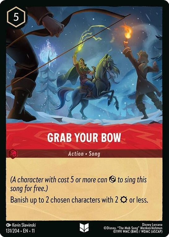 Grab Your Bow - 131/204 Uncommon Disney Lorcana card from Winterspell, Near Mint Normal