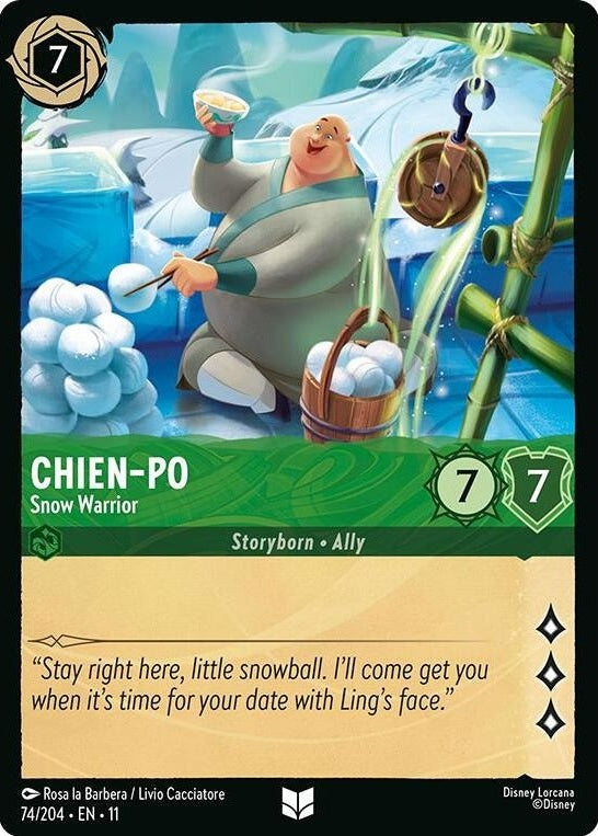 Chien-Po  - Snow Warrior - 74/204 Uncommon Disney Lorcana card from Winterspell, Near Mint Normal