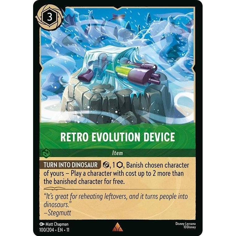 Retro Evolution Device - 100/204 Rare Disney Lorcana card from Winterspell, Near Mint Normal