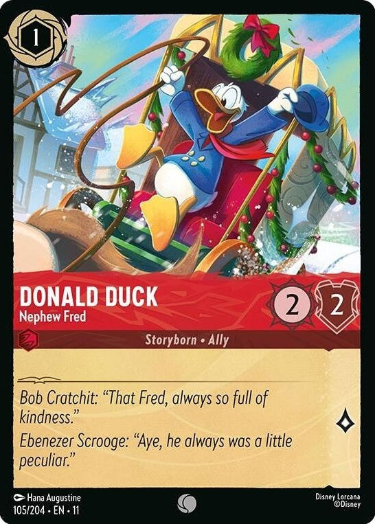 Donald Duck - Nephew Fred - 105/204 Common Disney Lorcana card from Winterspell, Near Mint Normal