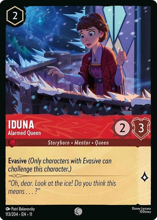 Iduna - Alarmed Queen - 113/204 Common Disney Lorcana card from Winterspell, Near Mint Normal