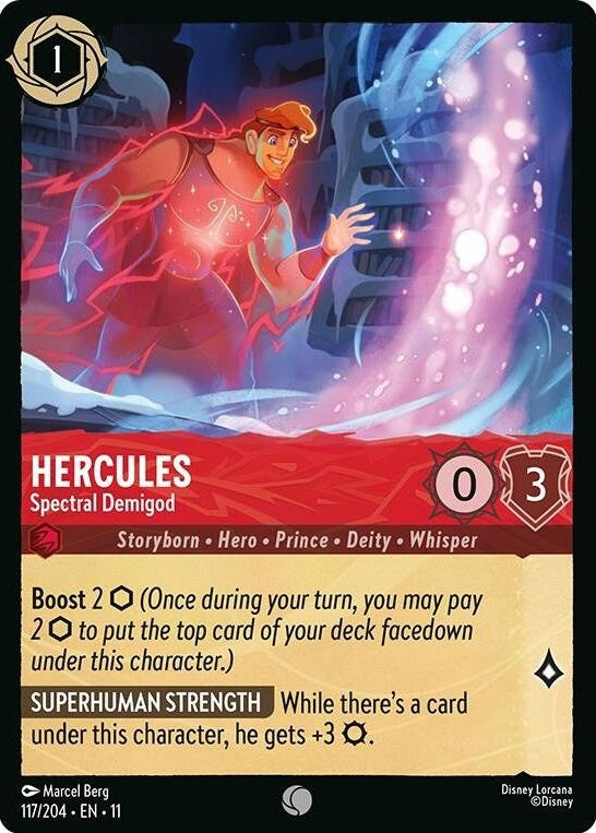 Hercules - Spectral Demigod - 117/204 Common Disney Lorcana card from Winterspell, Near Mint Normal