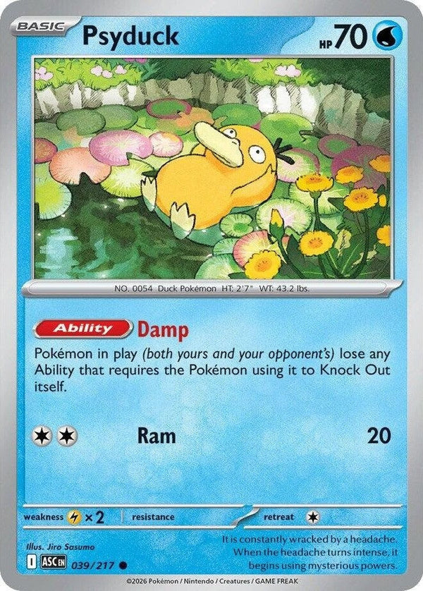 Psyduck - 039/217 Common Pokémon card from Ascended Heroes, Near Mint Normal