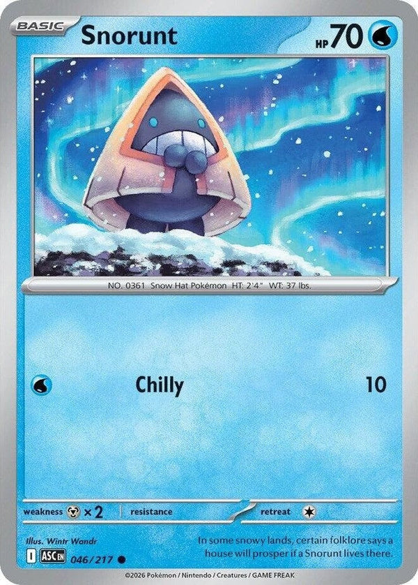 Snorunt - 046/217 Common Pokémon card from Ascended Heroes, Near Mint Normal
