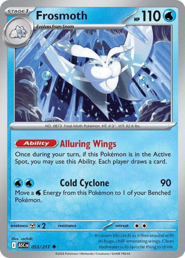 Frosmoth - 053/217 Uncommon Pokémon card from Ascended Heroes, Near Mint Normal