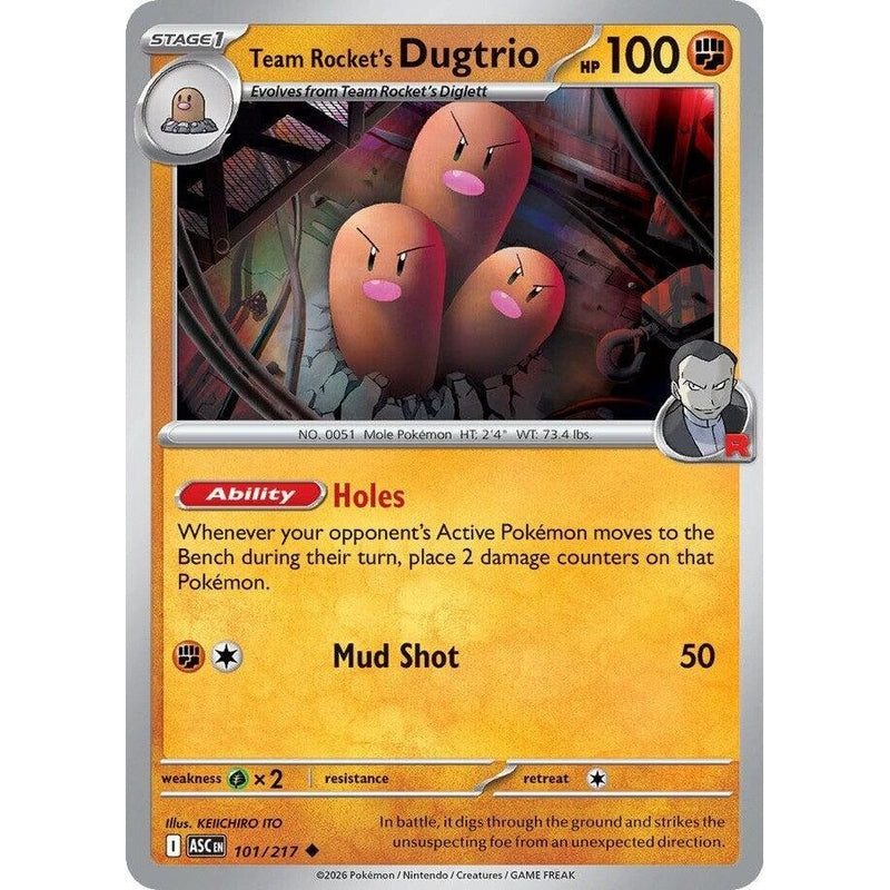 Team Rocket's Dugtrio - 101/217