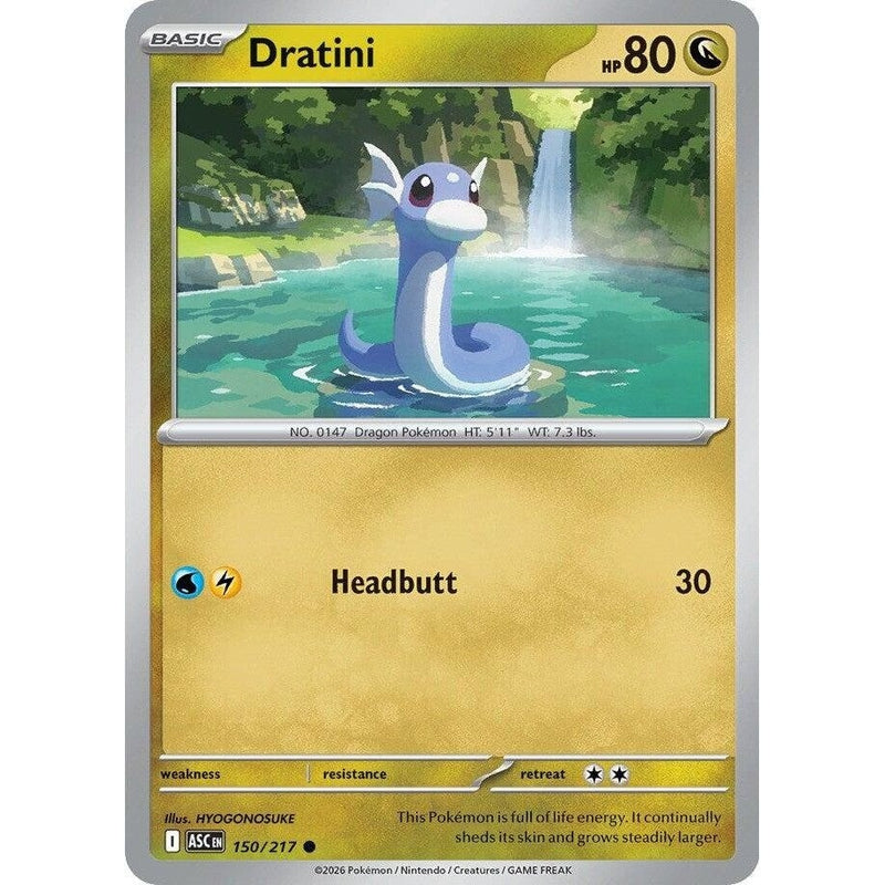 Dratini - 150/217 Common Pokémon card from Ascended Heroes, Near Mint Normal