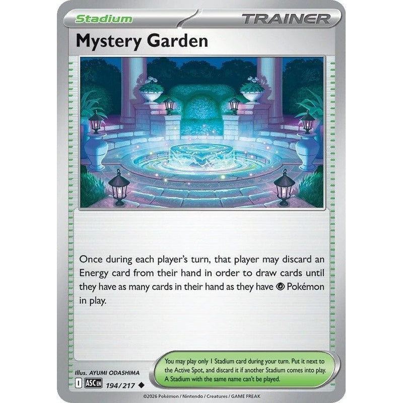 Mystery Garden - 194/217 Uncommon Pokémon card from Ascended Heroes, Near Mint Normal